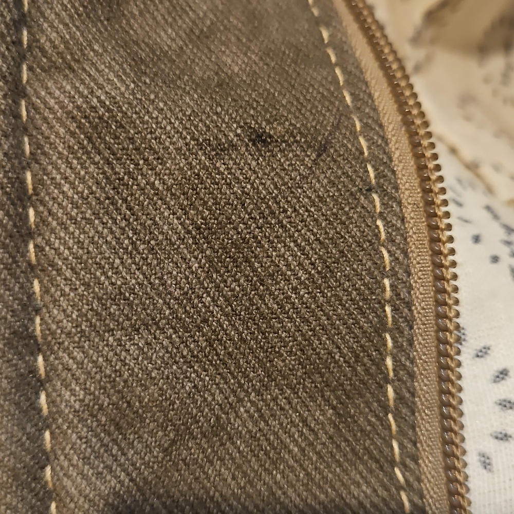 Woven Denim & Leather Myra Bag Purse With Zipper closure. - Picture 7 of 10